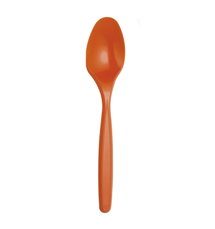 Kleiner Plastiklöffel PS Orange 120mm (1200 Stück)