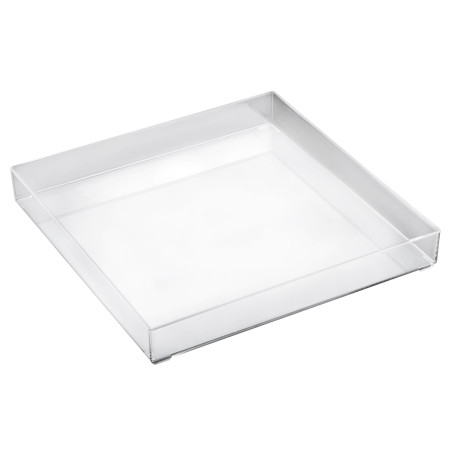 Serviertablett Plastik Tray Transp. 30x30cm (9 Stück)