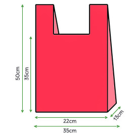 Hemdchenbeutel rot 35x50 cm (200 Stück)