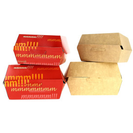 Hamburger Box Pappe XXL 14,5x14,5x8 cm (400 Stück)