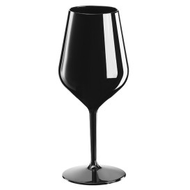 Sektflöte für Wein Tritan Wiederverwendbar Schwarz 470ml (1 Stück)