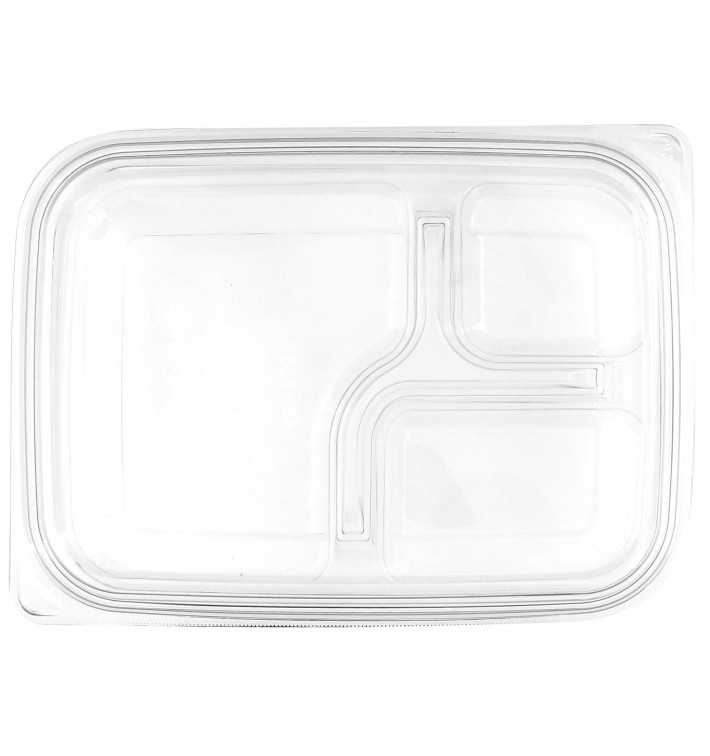 Deckel Flach für Plastikbehälter PET 22x16cm (75 Stück)