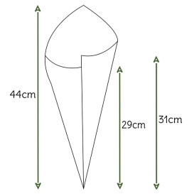 Spitztüten Kraft für Lebensmittel 420mm 600g (200 Stück)