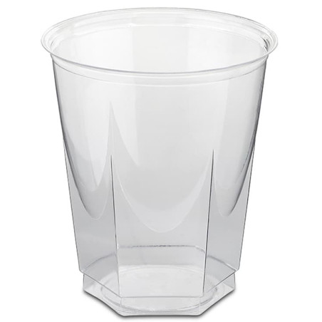 Plastikbecher Sechseckig PS Glasklar 250ml (50 Stück)