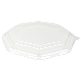 Deckel Plastik PET für Behälter Sechseckig 230x230mm (50 Stück)
