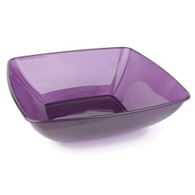 Viereckige Plastikschale aubergine 28x28cm (20 Stück)