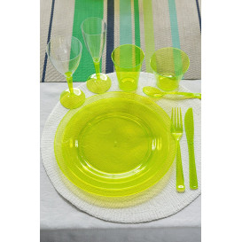 Plastikteller rund extra hart Grün 23cm (90 Stück)