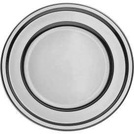 Platzteller rund Silber 30cm (50 Stück)