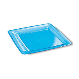 Plato Plastico Rigido Transparente Cristal de 18 cm (108 Uds)