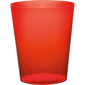 Becher aus Hartplastik Moon Rot Transp. PS 350ml (400 Stück)