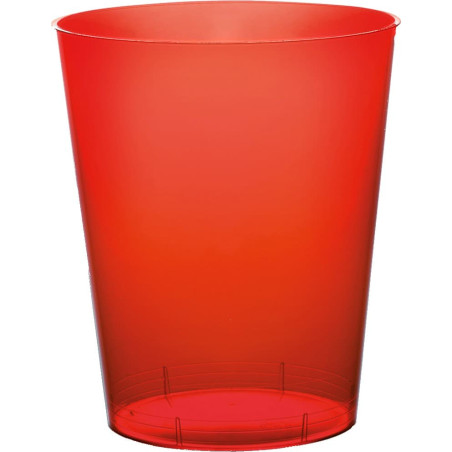 Becher aus Hartplastik Moon Rot Transp. PS 350ml (400 Stück)