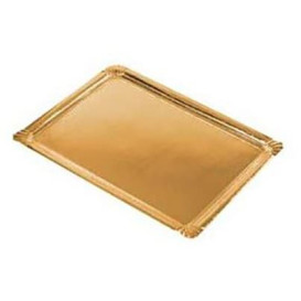 Pappschale rechteckig Golden 10x16 cm (100 Stück)