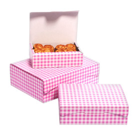 Gebäck Box pink 18,2x13,6x5,2cm 500g (25 Stück)