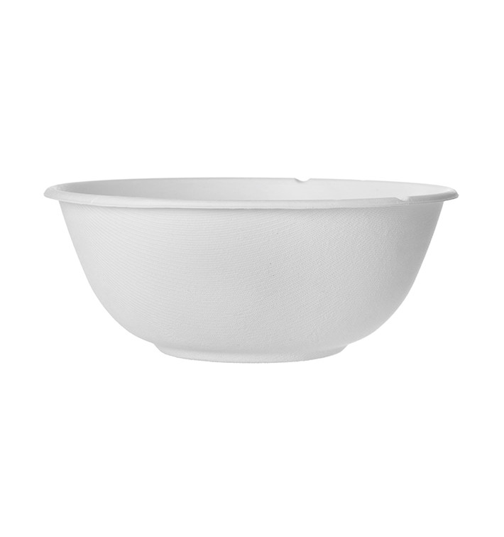 Schüssel Zuckerrohr Bagasse Weiß 1360ml (400 Stück)