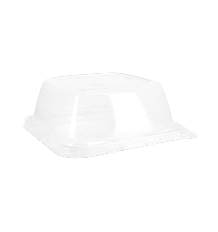 Plastikdeckel für Verpackung Zuckerrohr 14x14x5,5cm (300 Stück)