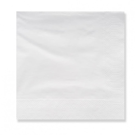 Papierservietten weiß 20x20cm 3-lagig (100 Stück)