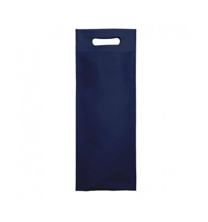 Tragetashe Heissgesiegelt mit Bondenfalte Marinblau 17x40+10cm 80g (25 Stück)