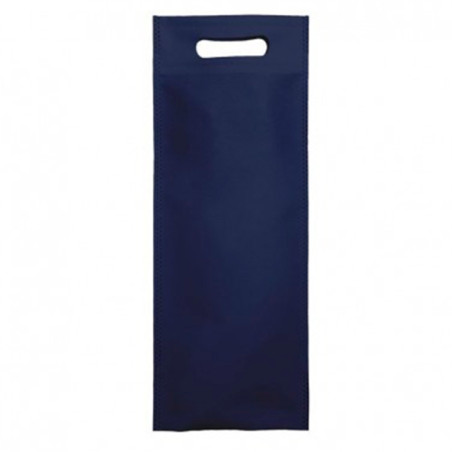 Vliesstofftasche für Flasche Marinblau 17+10x40cm (25 Stück)