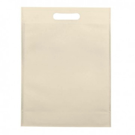 Vliesstofftasche Gestanzten Griffen Creme 30+10x40cm (25 Stück)