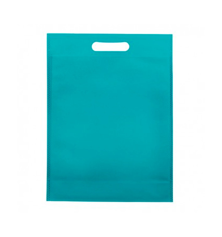 Tragetashe Heissgesiegelt mit Bondenfalte Aquamarinblau 17x22,5+5cm 80g (25 Stück)