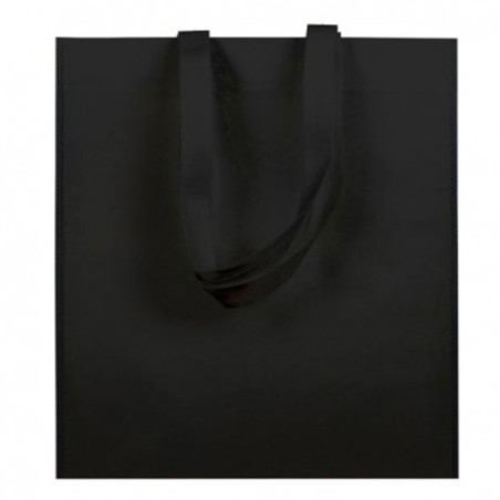 Vliesstofftasche Langen Griffen Schwarz 38x42cm (25 Stück)