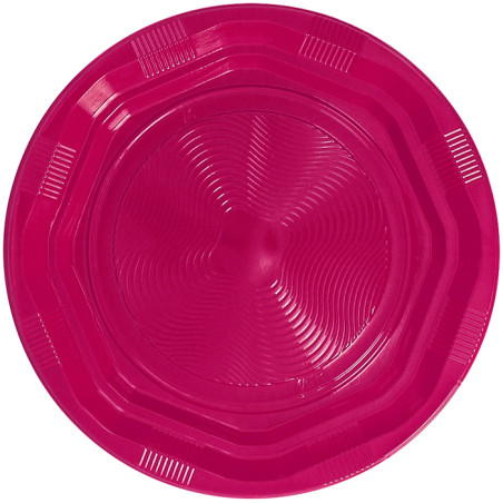 Wiederverwendbar Plastikteller Tief Wirtschaftlich PS Fuchsia Ø22cm (250 Stück)