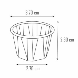 Eisbecher aus Plissiertem Papier 22ml (5.000 Stück)