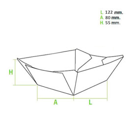 Pommesschale Kraft 525ml 12,2x8x5,5cm (600 Stück)