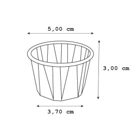 Eisbecher aus Plissiertem Papier 37ml (250 Stück)