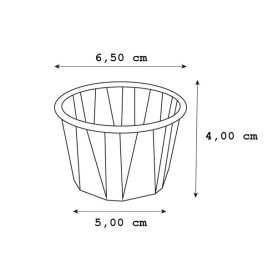 Eisbecher aus Plissiertem Papier 120ml (250 Stück)