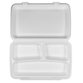 Menu-Box Zuckerrohr 3-Geteilt 38x48,3x6,15cm (100 Stück)