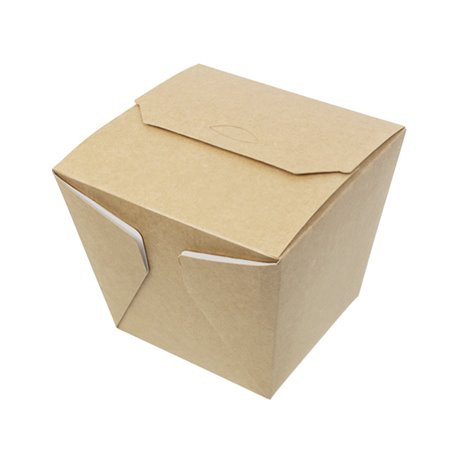 Faltbox Pappe "To Go" Wok Kraft 450ml (25 Stück)