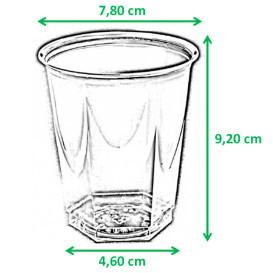 Plastikbecher Sechseckig PS Glasklar 250ml (1250 Stück)