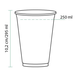 Becher PET 295ml Ø8,1cm (50 Stück)