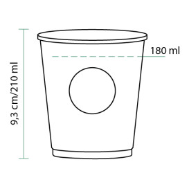 Bio Kaffeebecher Cupmatic 8 Oz/210ml Ø7,0cm (100 Stück)