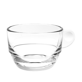 Wiederverwendbare Plastiktasse “Cappuccino” Transparent 166ml (36 Stück)