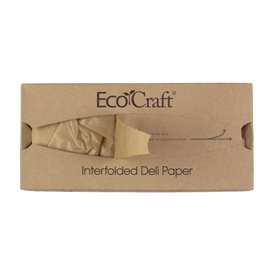 Fettdichtes Papier Kraft in Spender 30,5x27cm (6.000 Stück)