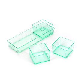 Serviertablett Plastik "Water Green" 13,1x4,6 cm (288 Stück)