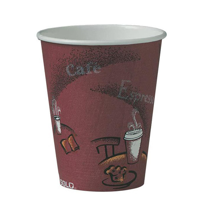 Karton Kaffeebecher "Bistro" 10 Oz/300 ml Ø8,4cm (50 Stück)