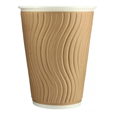 Biologischer Kaffeebecher aus Wellpappe 12Oz/360ml Ø9,0cm (37 Stück)