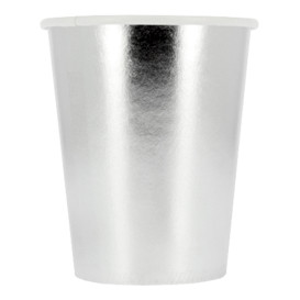 Becher to go Karton Silber 9 Oz/240ml "Party" (300 Stück)