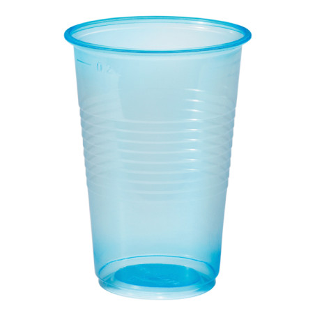 Plastikbecher PP Blau Transparent 230ml (100 Stück)