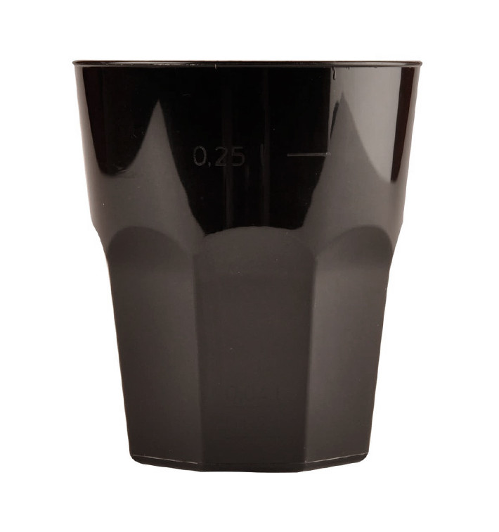 Plastikbecher für Cocktail Schwarz PP Ø84mm 270ml (420 Stück)