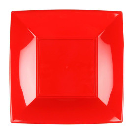 Plastikteller Flach Rot Nice PP 180mm (25 Stück)