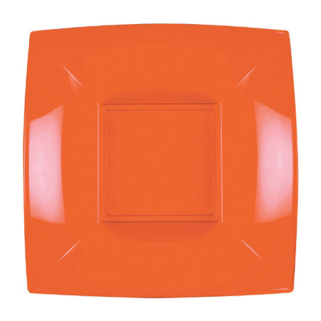 Wiederverwendbare harte Teller Tiefe Orange "Nice" PP 18cm (300 Stück)