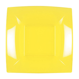 Plastikteller Flach Gelb Pearl Nice PP 180mm (25 Stück)