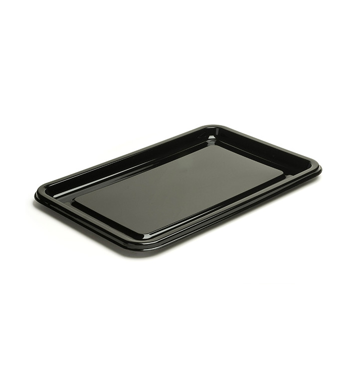 Plastikplatte rechteckig Schwarz 35x24cm (10 Stück)