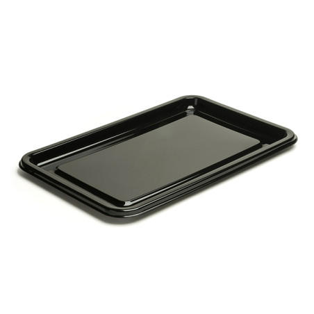 Plastikplatte rechteckig Schwarz 35x24cm (10 Stück)