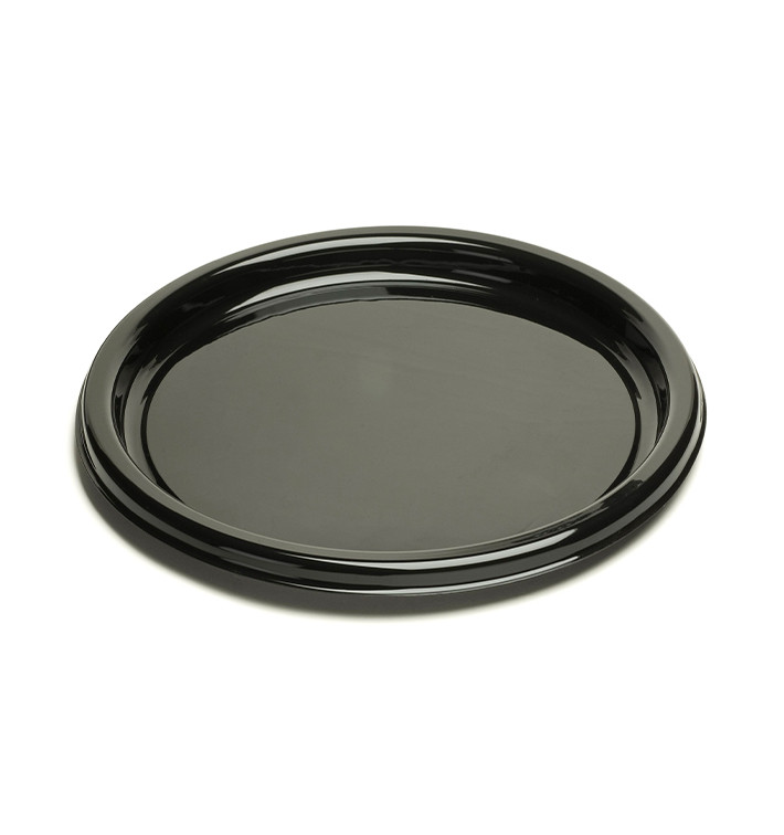 Plastikteller rund schwarz 23cm (250 Stück)