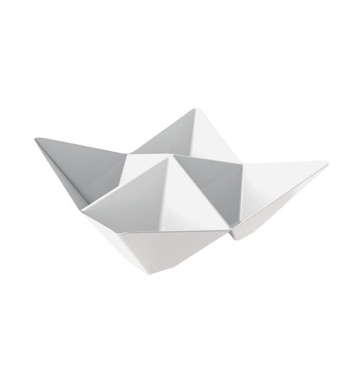 Plastikschüssel "Origami" PS weiß 103x103mm (500 Stück)